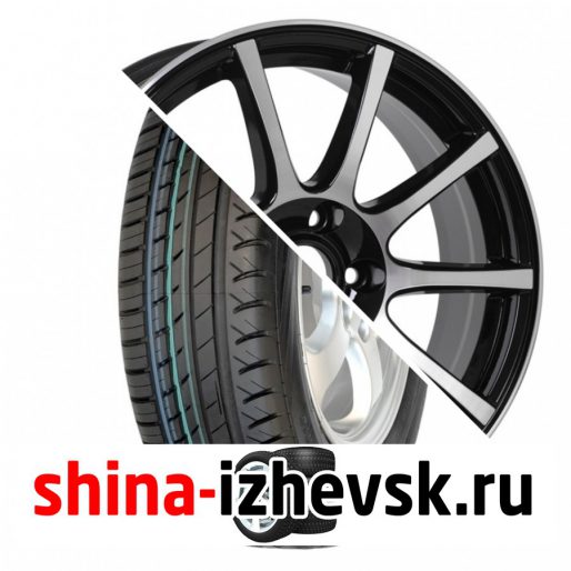 Колесо в сборе Viatti Strada (V-130) 185/60 R15 H 84 + CrossStreet CR16 6xR15 4×98 ET40 DIA58.6 Черный полностью полированный в Ижевске